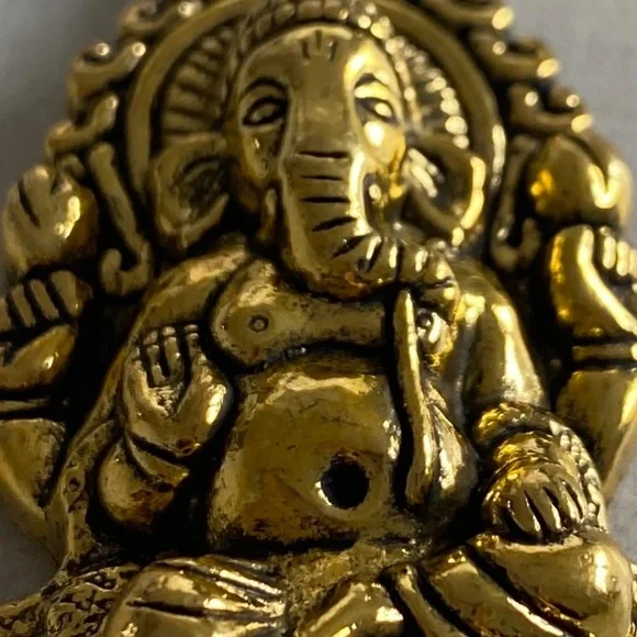 GOLD/SILVER PLATED GANESH PENDANT - Picture 6 of 11